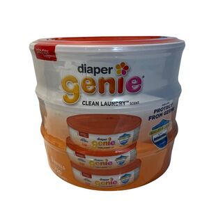 New Sealed Playtex Diaper Genie Refill Bags Clean Laundry Scent, 3 Pack